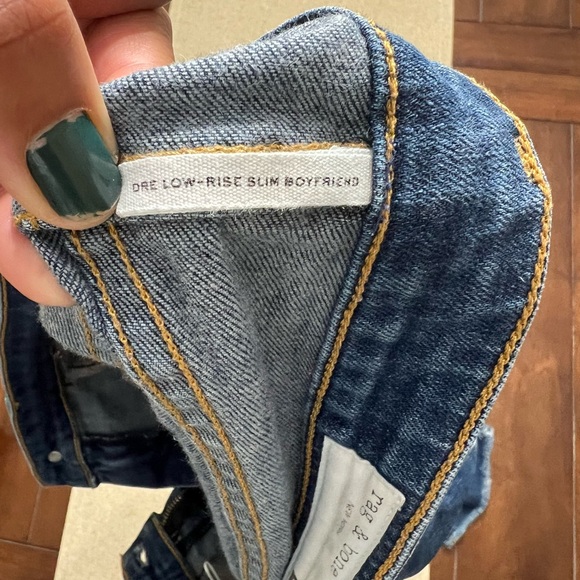 ❤️ Rag&Bone Dre- low rise slim boyfriend Blue Jeans - Picture 6 of 11